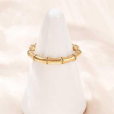 304 Stainless Steel Cuff Rings for Women RJEW-G361-01G-1