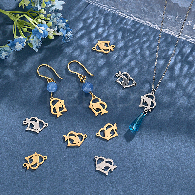 24Pcs 4 Style 201 Stainless Steel Hollow Pendants STAS-UN0029-99-1