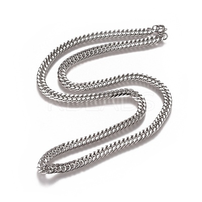 Non-Tarnish Men's Cuban Link Chain Necklaces NJEW-L172-2-1