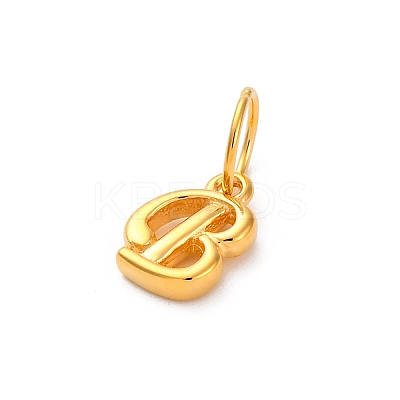 925 Sterling Silver Letter Charms with Jump Rings STER-R008-01G-B-1