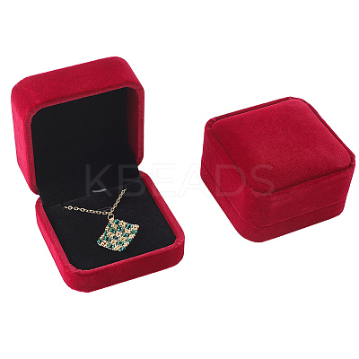 Square Velvet Jewelry Boxes for Pendant CON-WH20013-03A-1
