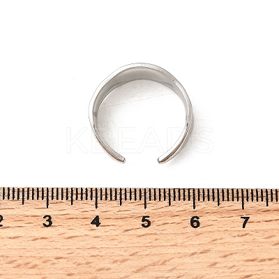 304 Stainless Steel Open Cuff Rings for Women RJEW-H261-05P-1