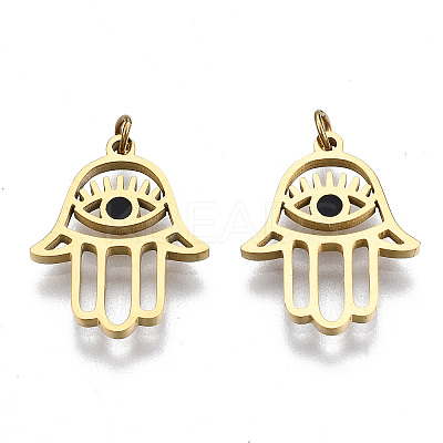 304 Stainless Steel Enamel Charms LS-STAS-S116-372A-G-1