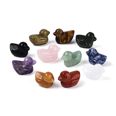 Natural Mixed Stone Duck Display Decorations G-N345-12-1