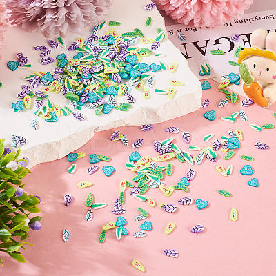 60G 6 Style Handmade Polymer Clay Cabochons PORC-TA0001-08B-1