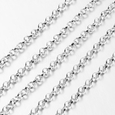 Silver Color Plated Iron Rolo Chains X-CH-CH-S068-NF-1