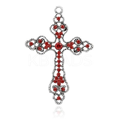 Tibetan Style Alloy Rhinestone Big Pendants RB-J158-10AS-1