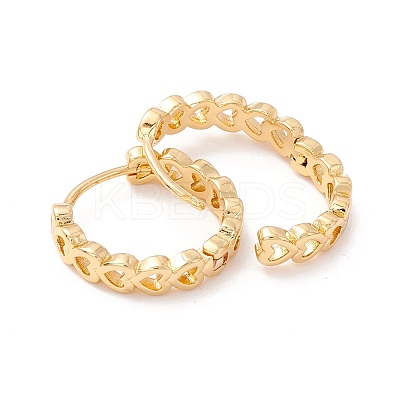 Heart Filigree Huggie Hoop Earrings for Girl Women EJEW-I260-07G-NR-1