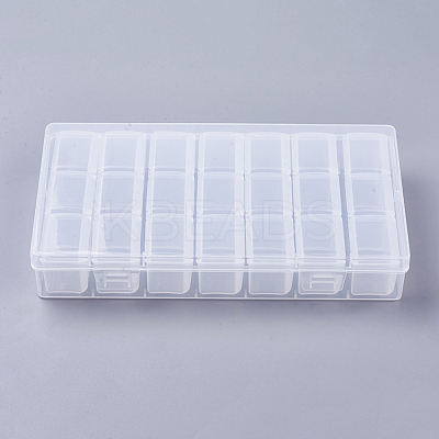 Yesbay 24 Compartments Plastic Box Case Jewelry Bead Storage Container  Craft Organizer,Storage Box, Bead Storage Containers