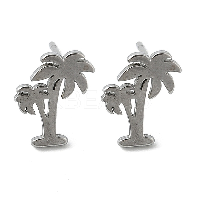 Tarnish Resistant Unisex 304 Stainless Steel Stud Earrings EJEW-E254-02P-1