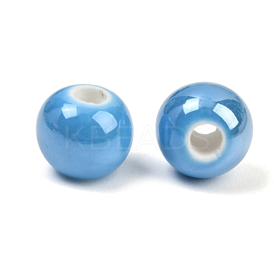 Glazed Porcelain Beads X-PORC-D001-8mm-12-1