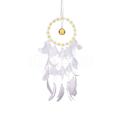 Woven Web/Net with Feather Pendant Decorations PW-WG82317-02-1