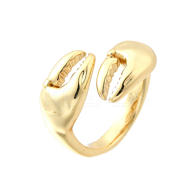 Brass Cuff Rings for Women RJEW-F184-08F-G-1