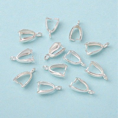 Grade AA Brass Ice Pick Pinch Bails for Pendant Making KK-M008-b-06S-NR-1