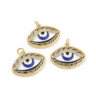 Brass Micro Pave Cubic Zirconia Pendants KK-A181-VB777-2-1