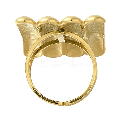 304 Stainless Steel Ring Ion Plating(IP) for Women RJEW-I106-04G-1