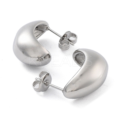 Non-Tarnish Teardrop 304 Stainless Steel Stud Earrings EJEW-P258-41P-1