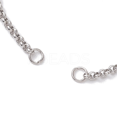 2Pcs 2 Colors 304 Stainless Steel Boc Chain Slider Bracelet Makings AJEW-JB01254-1