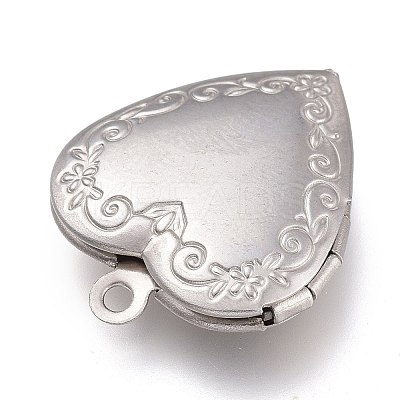 Non-Tarnish 316 Stainless Steel Locket Pendants STAS-Z010-03B-1