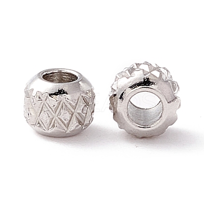 Non-Tarnish 201 Stainless Steel Waffle Beads STAS-A057-01A-P-1