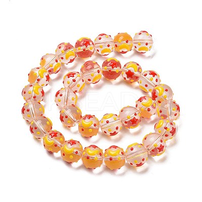 Handmade Glass Enamel Beads Strands LAMP-A001-A-1