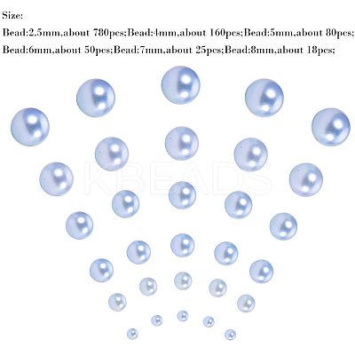 Imitation Pearl Acrylic Beads OACR-PH0001-05C-WH-1