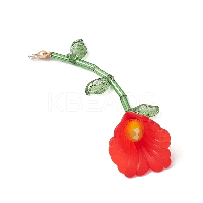 Flower Acrylic Big Pendants PALLOY-TA00239-1