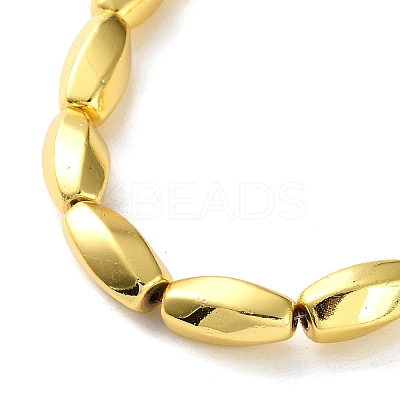 Electroplated Synthetic Magnetic Hematite Beads Strands G-P545-G04-8x16mm-1