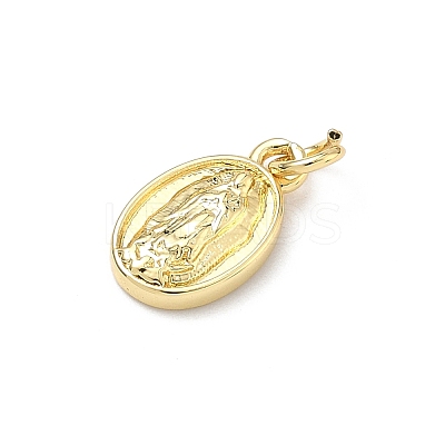 Religion Brass Pendants KK-P345-53G-03-1