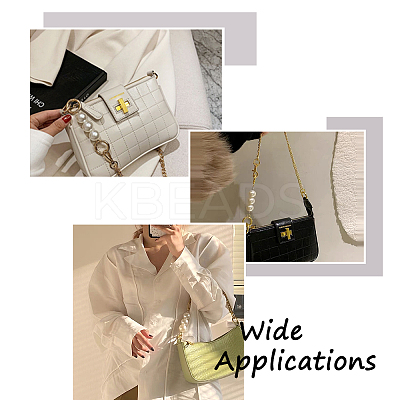 3 Sets 3 Colors Zinc Alloy Curb Chain Bag Straps FIND-GN0001-23-1