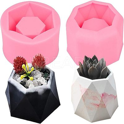 Food Grade DIY Silicone Flowerpot Molds DIY-OC0002-44-1