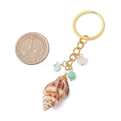 Natural Shell Pendant Keychains KEYC-JKC01094-02-1
