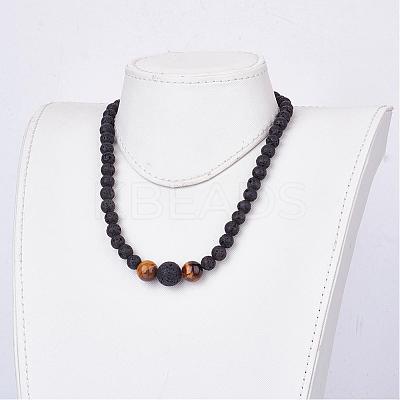 Natural Gemstone Beaded Necklaces NJEW-JN01940-1