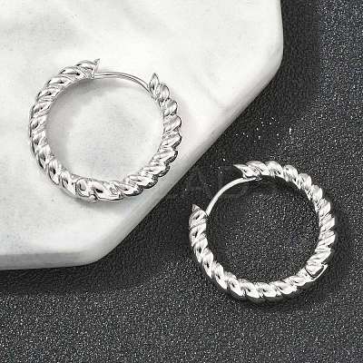 Brass Hoop Earrings EJEW-D320-22P-1
