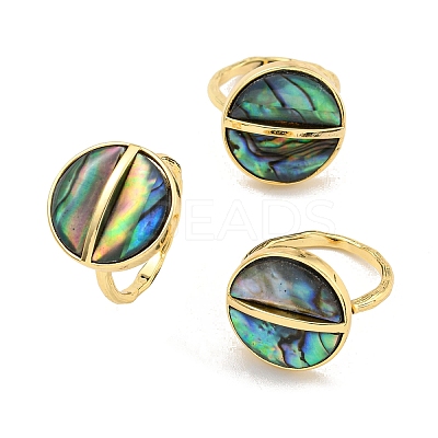 Brass Open Cuff Rings RJEW-K265-05G-1