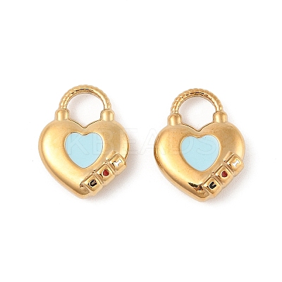 304 Stainless Steel Enamel Pendants STAS-P380-07G-01-1