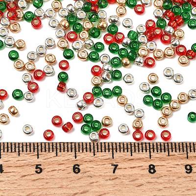 4 Colors 8/0 Christmas MIYUKI Round Rocailles Seed Beads SEED-X0058-16-1
