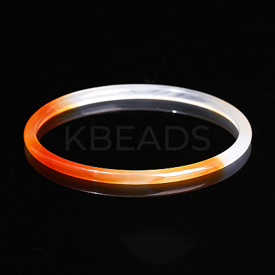 Dyed Natural Dendritic Agate Simple Plain Bangle for Women FIND-PW0021-09B-09-1
