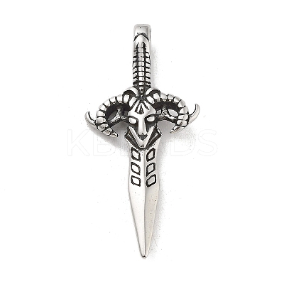 304 Stainless Steel Pendants STAS-M336-02C-AS-1