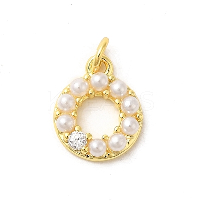 Real 18K Gold Plated Rack Plating Brass Micro Pave Cubic Zirconia Pendants KK-S396-02D-1