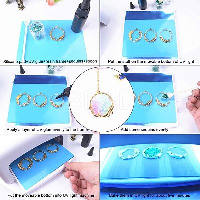 Zinc Alloy Open Back Bezel Pendants PALLOY-OC0001-31-1