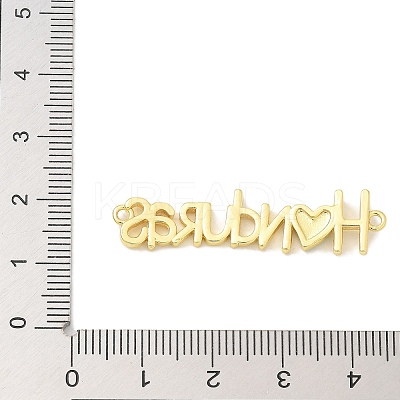 Brass Enamel Word Honduras Connector Charms KK-K293-39G-1