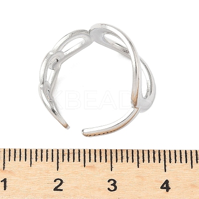 Hollow 304 Stainless Steel Cuff Rings LS-RJEW-S626-07P-1