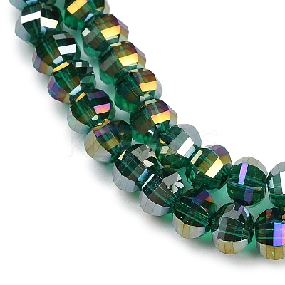 Electroplate Transparent Glass Beads Strands EGLA-B011-08A-AB04-1