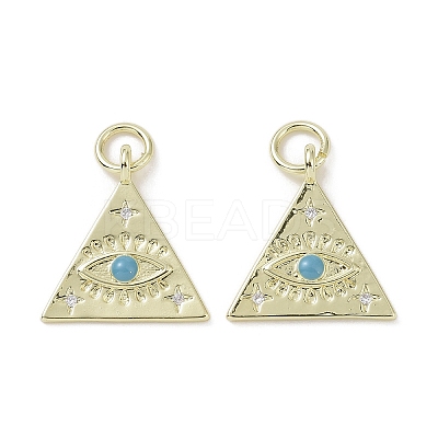 Brass Micro Pave Cubic Zirconia Pendants KK-L209-061G-01-1