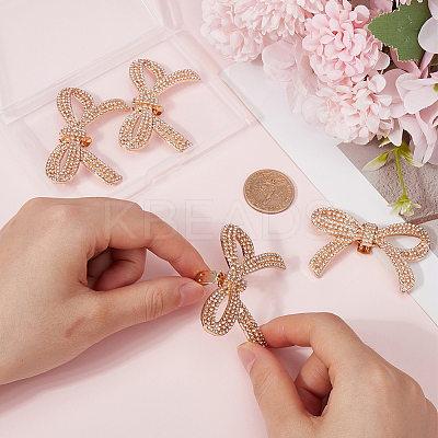 4Pcs Alloy Rhinestone Shoe Decoration AJEW-GF0009-29KCG-1