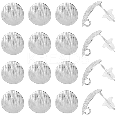 20Pcs Brass Ear Stud Findings KK-BBC0002-60P-1