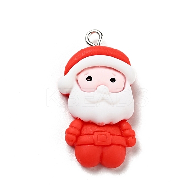 Christmas Opaque Resin Pendants RESI-G043-A03-1