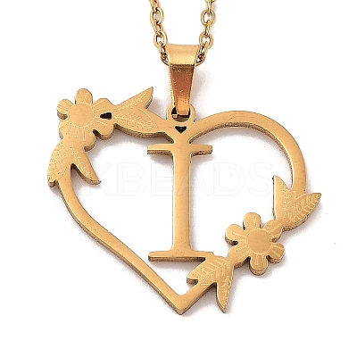 PVD Vacuum Plating 201 Stainless Steel Pendant Necklaces NJEW-R267-02J-G-1
