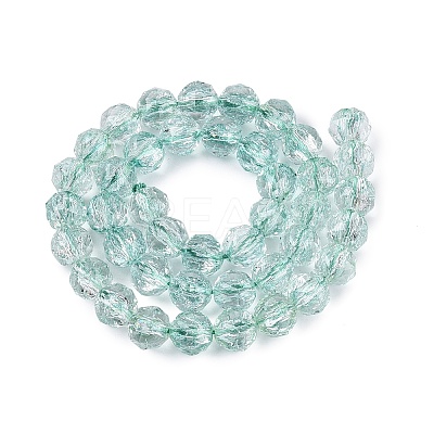 Crackle Transparent Glass Beads Strands GLAA-N063-10mm-06-1